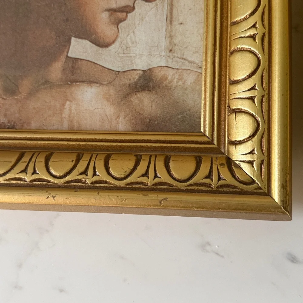 Gold Framed Sistine Chapel Repro Prints Set of 2